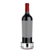 Silver Plated Bottle Coaster with Wooden Base