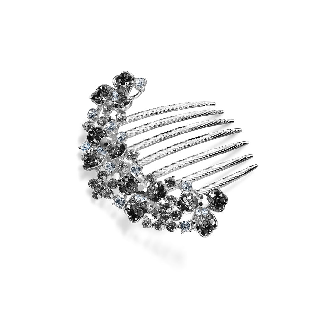 Hair Accessory with Black and Clear Stones