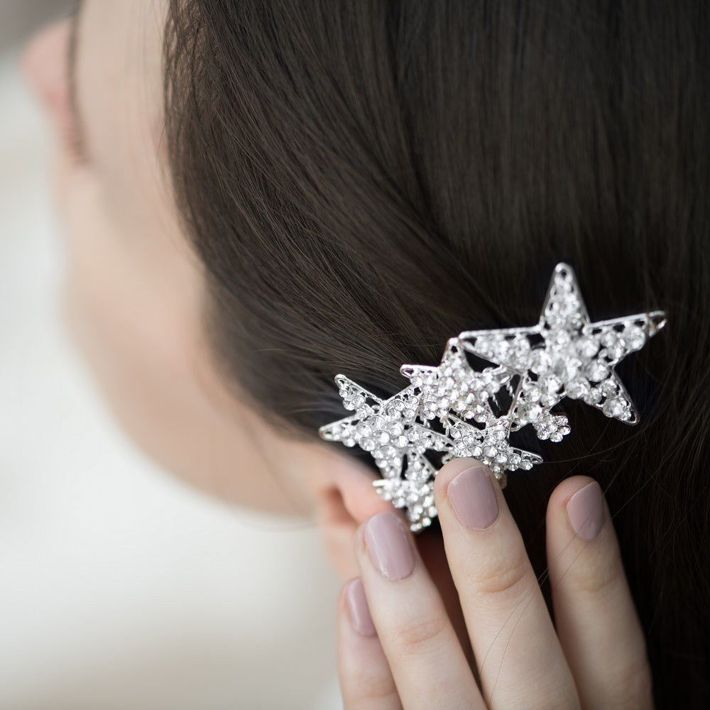 Star Hair Accessory with Clear Stones