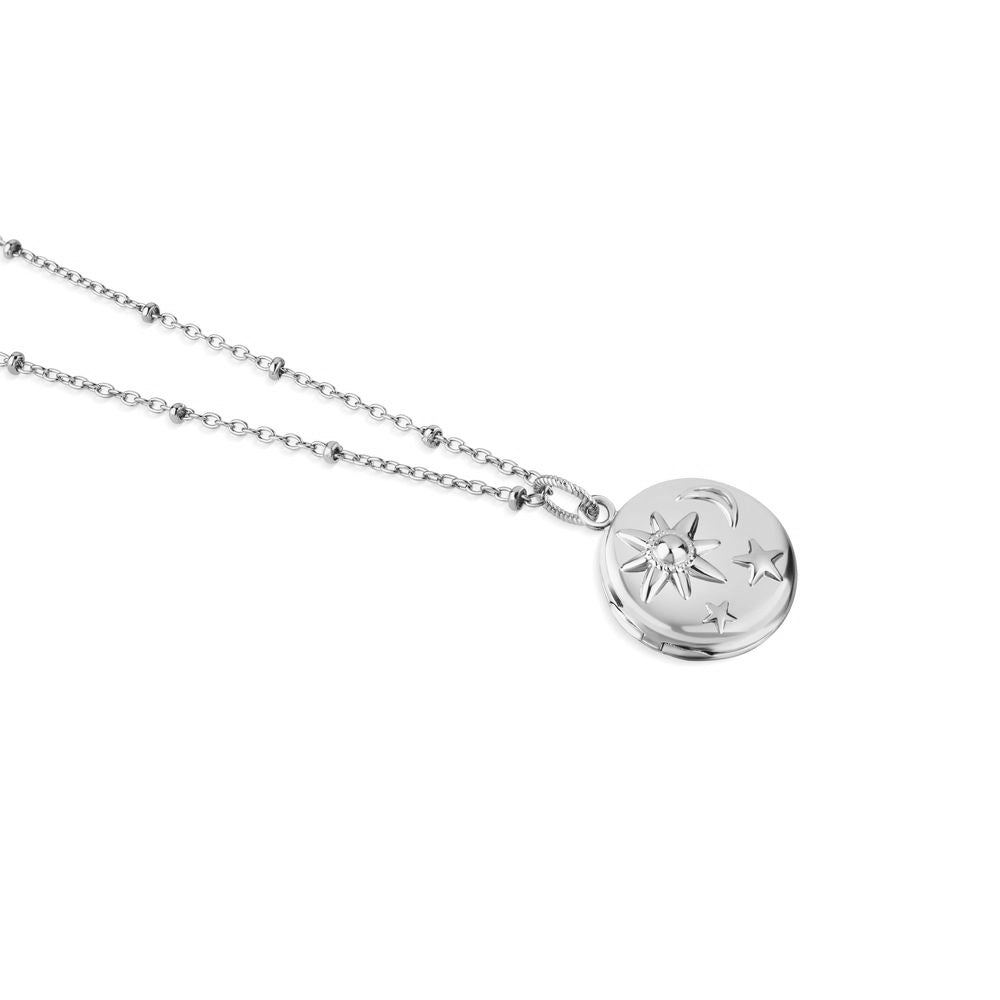 Silver Plated Locket with Sun Moon & Stars