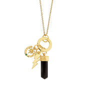 Gold Plated Pendant with Charms