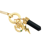 Gold Plated Pendant with Charms