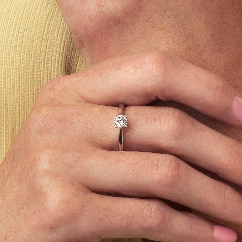 Platinum Solitaire Diamond Ring