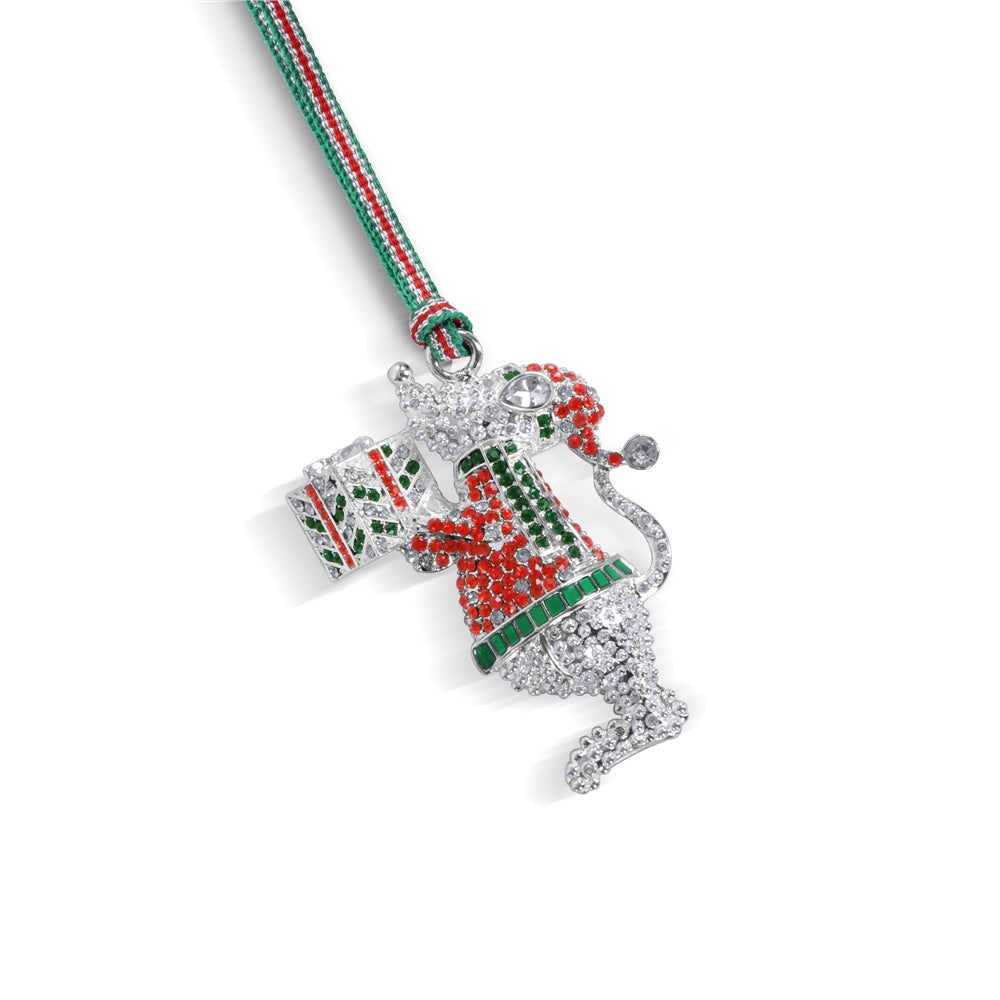 Christmas Mouse with Gift Tree Decoration