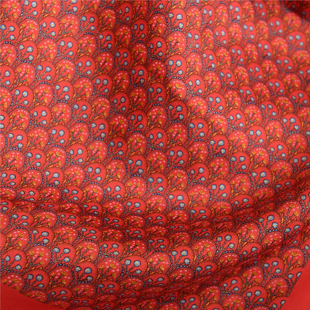 Vintage Hermes Pocket Square Silk Scarf