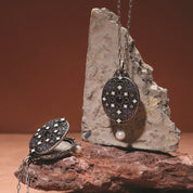Ornate Locket with Coloured Stones