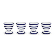 Blue Stripe Egg Cups set of 4