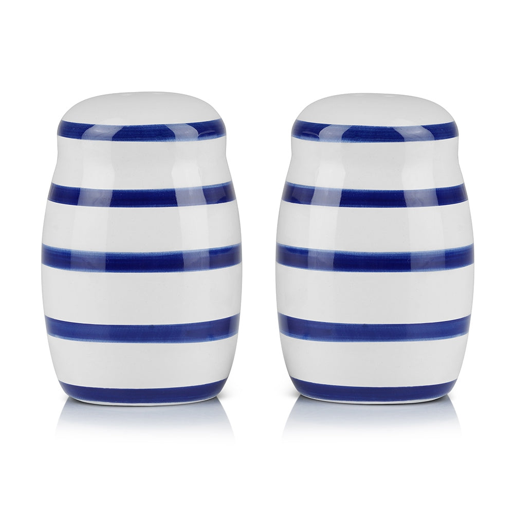 Blue Stripe Salt & Pepper set
