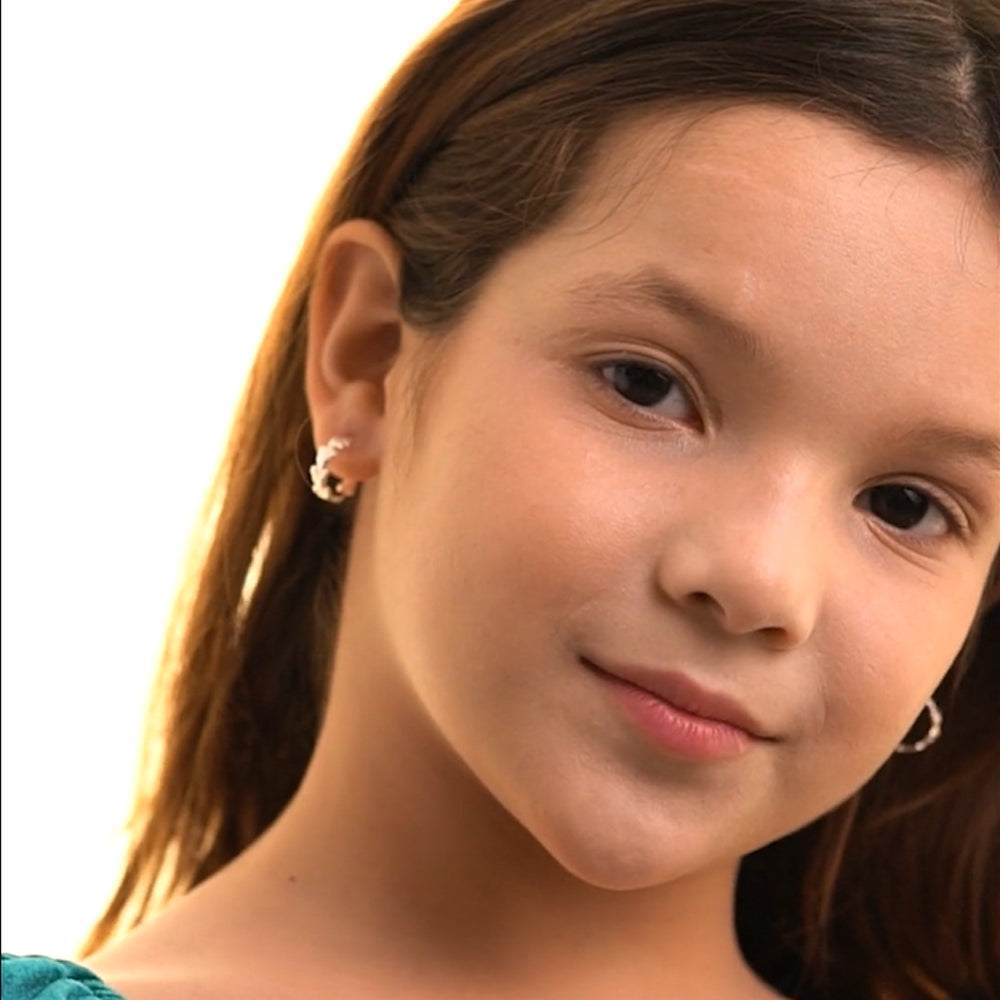 Buttercup Floral Hoop Earrings