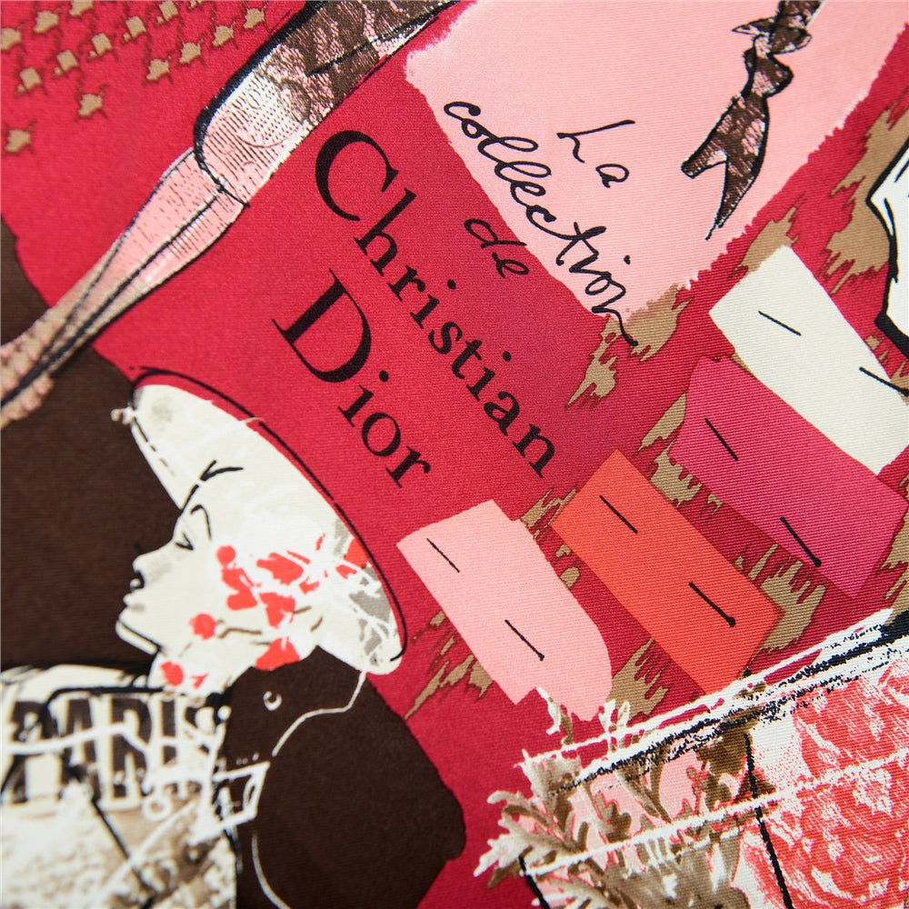 Vintage Christian Dior 100% Boxed Silk Scarf
