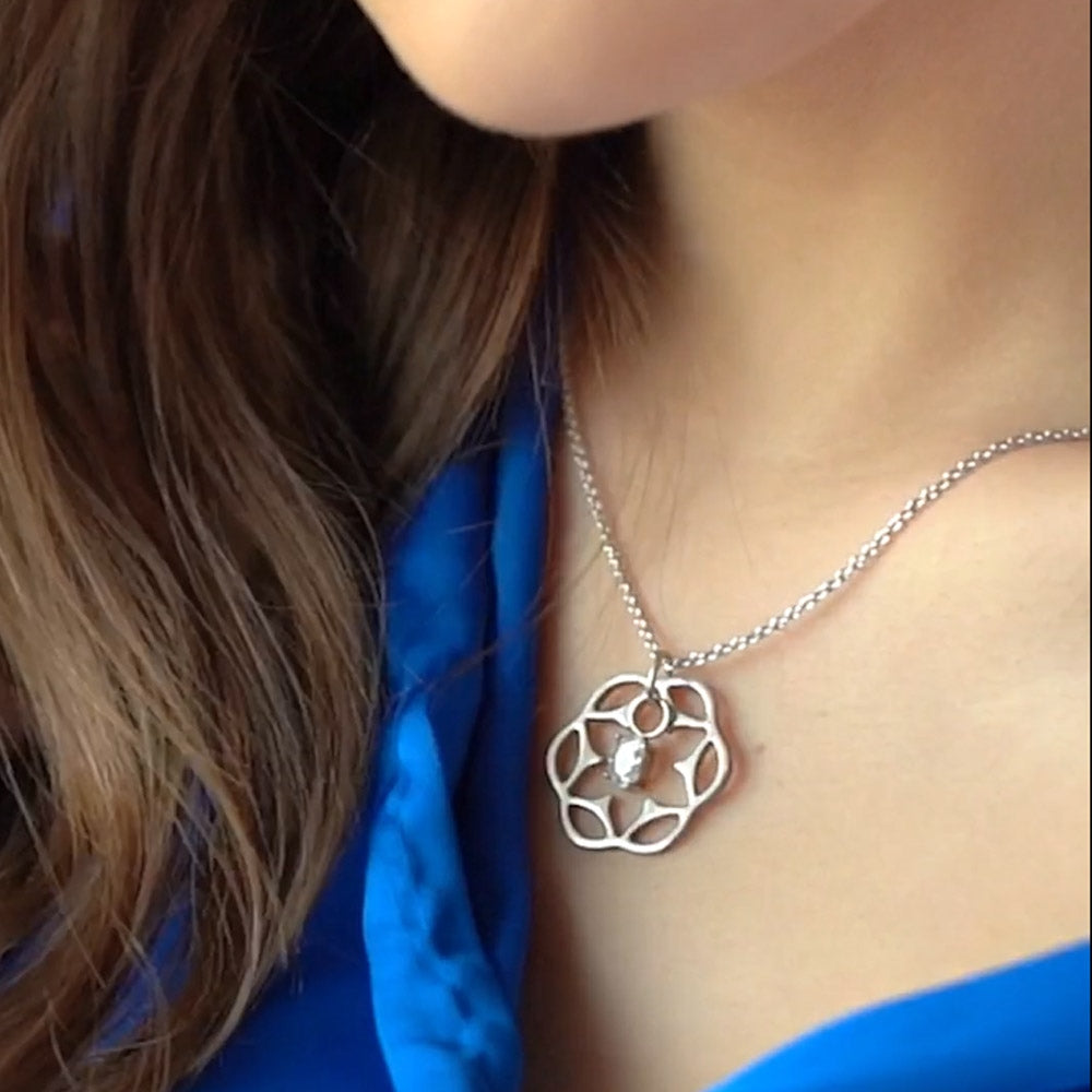 Ariel Pendant with Clear Stone