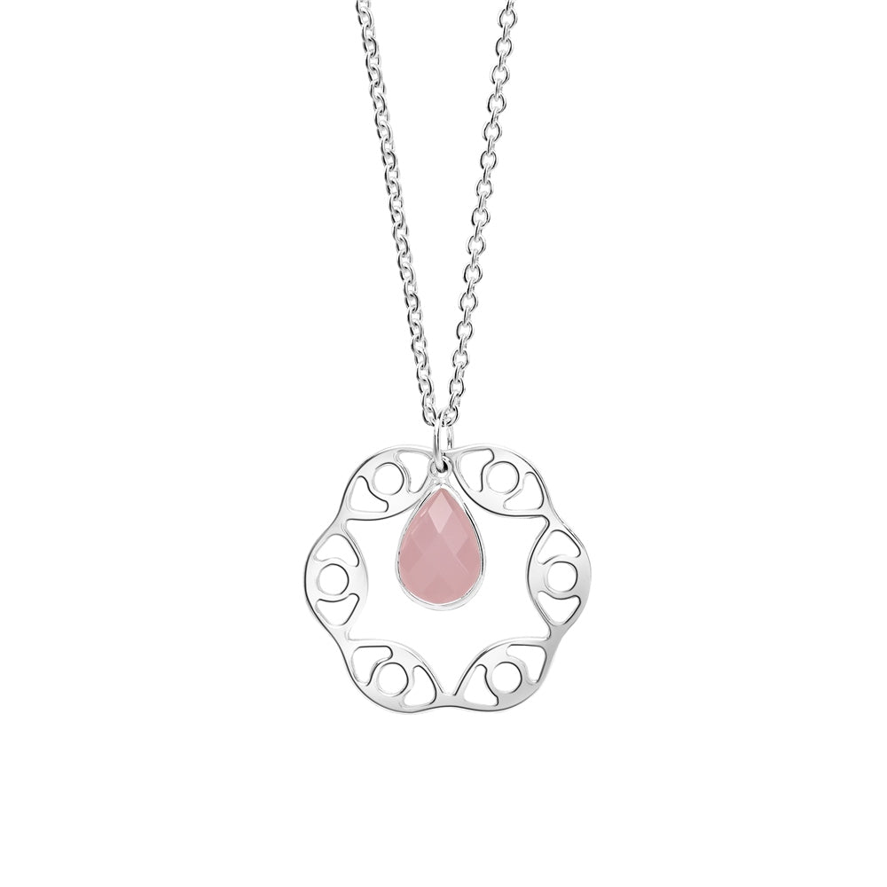 Ariel Pendant with Pink Stone