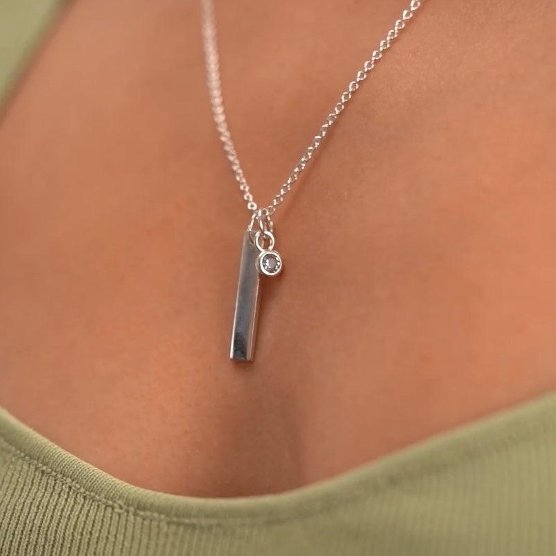 March Birthstone Pendant