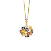 Gold Plated Floral Cluster Pendant