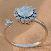 Revolving Ring with Clear Stones