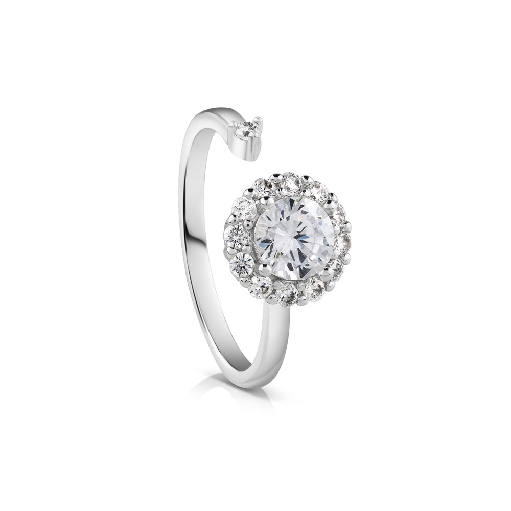 Revolving Ring with Clear Stones