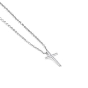Cross Pendant Clear Stones