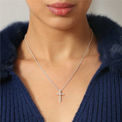 Cross Pendant Clear Stones