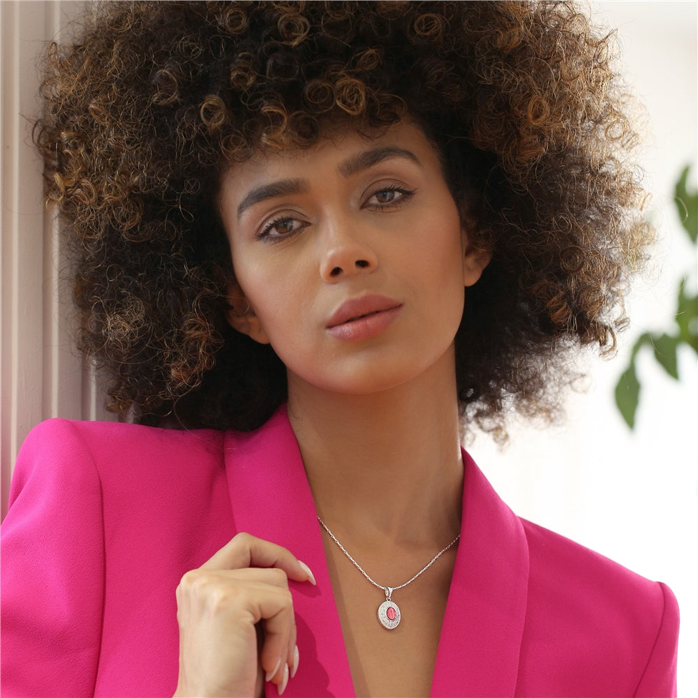 Pendant with Pink Stone