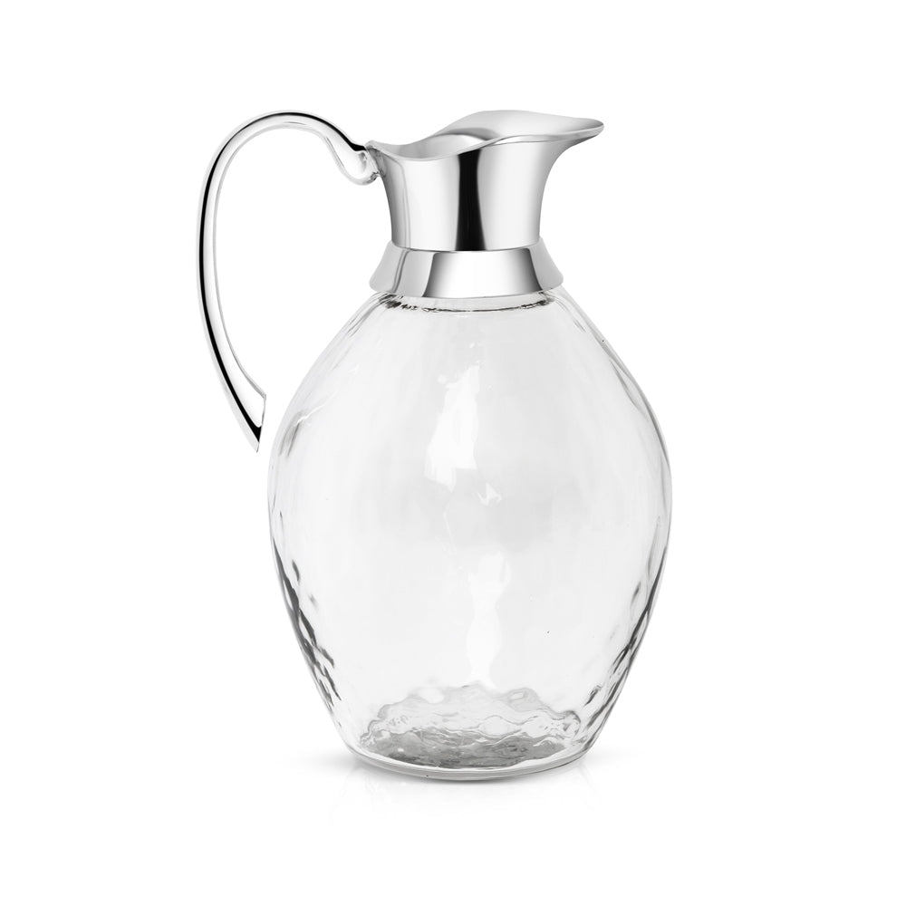 Glass Jug with Metal Handle