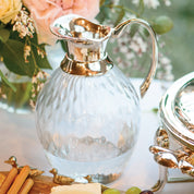 Glass Jug with Metal Handle