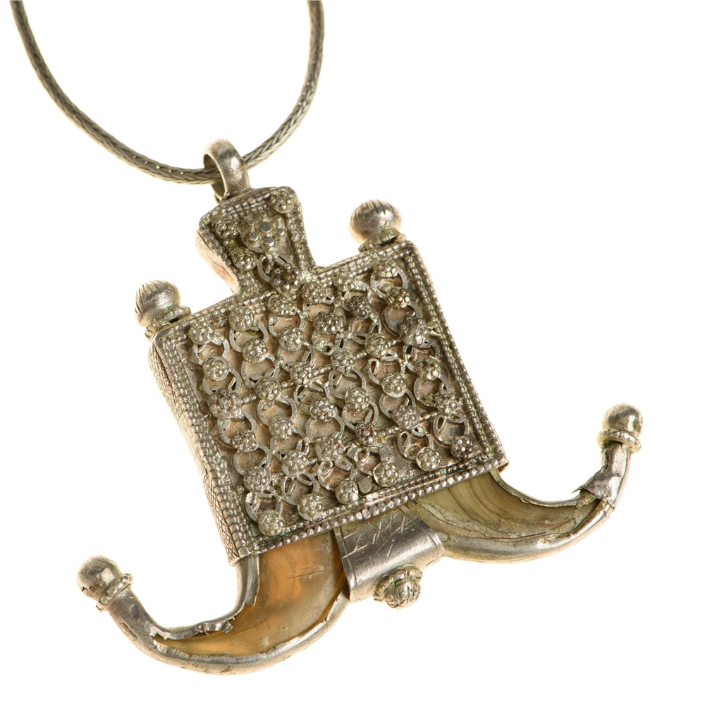 1930's Silver Claw Pendant