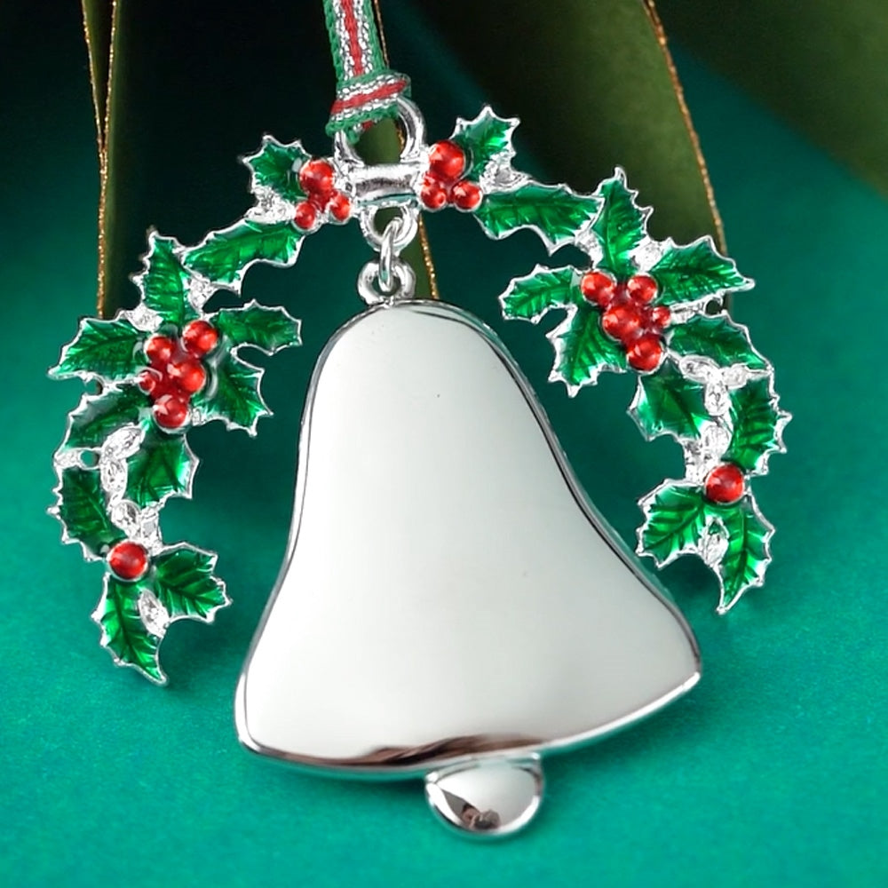 Bell and Holly Christmas Tree Decoration