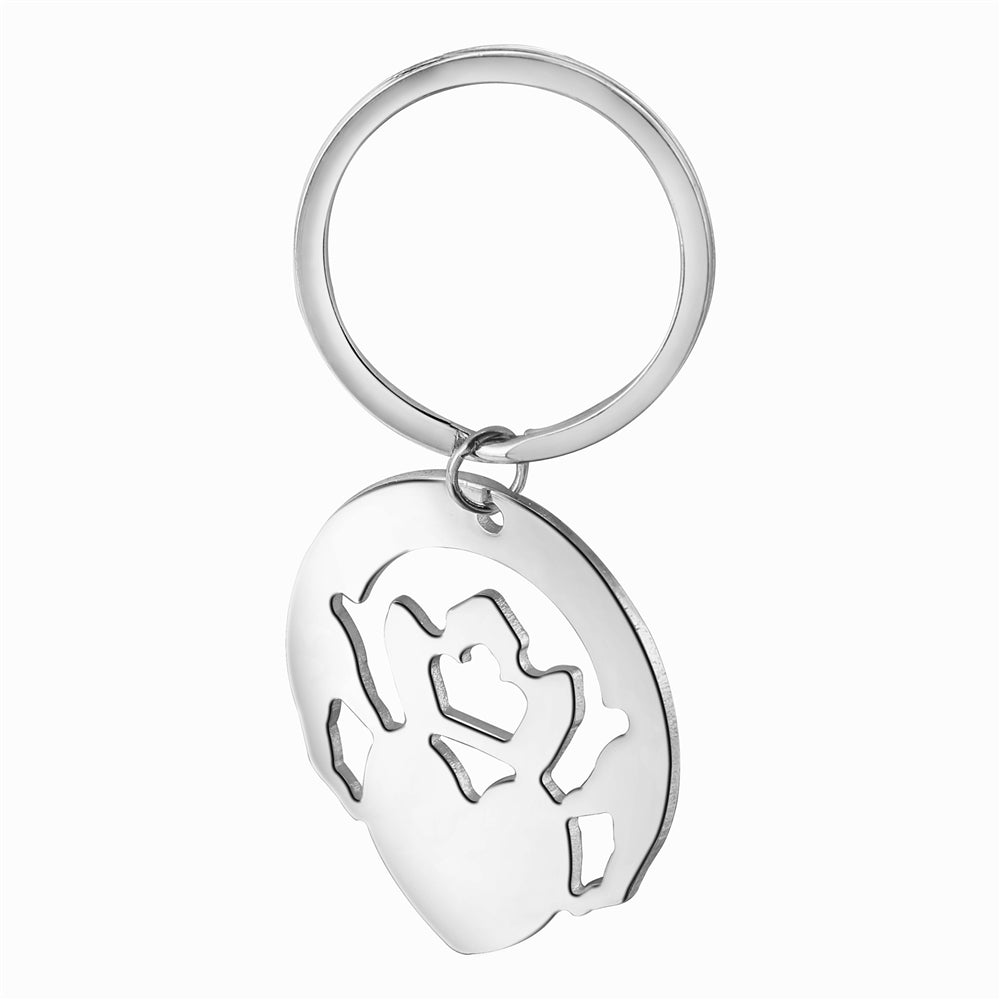 Gold Plated Flower Key Ring