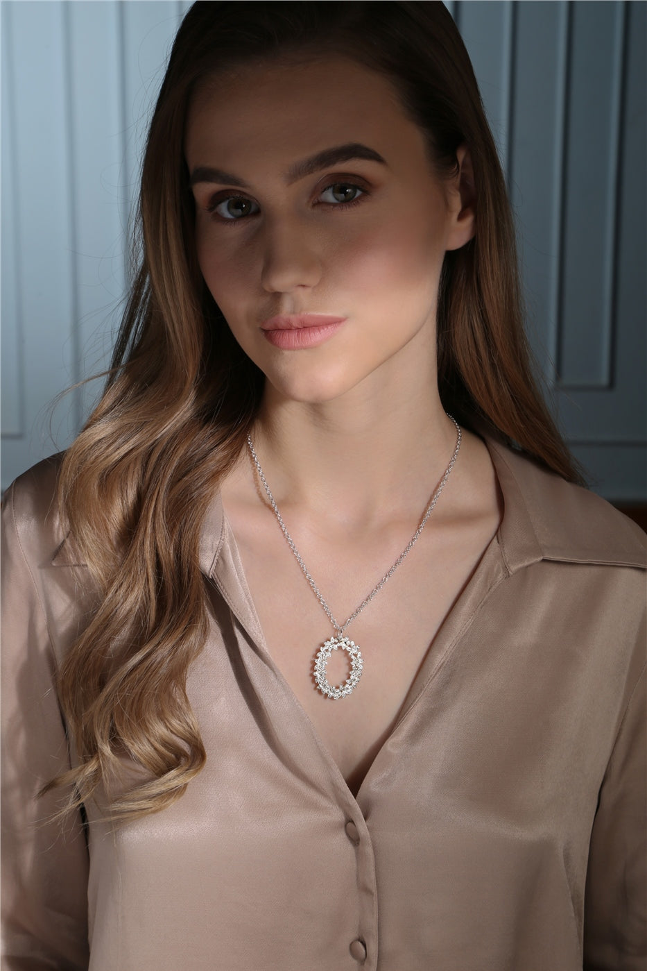 Floral Oval Ornate Pendant