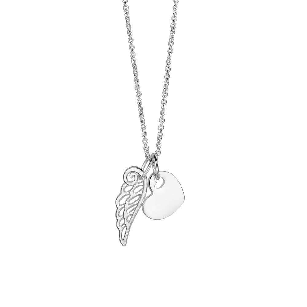 Heart with Angel Wing Pendant