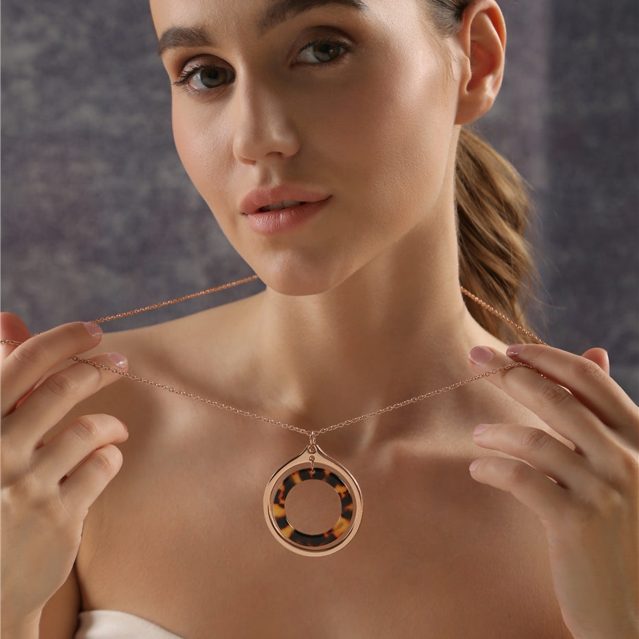 Marbled Tortoise Shell Pendant