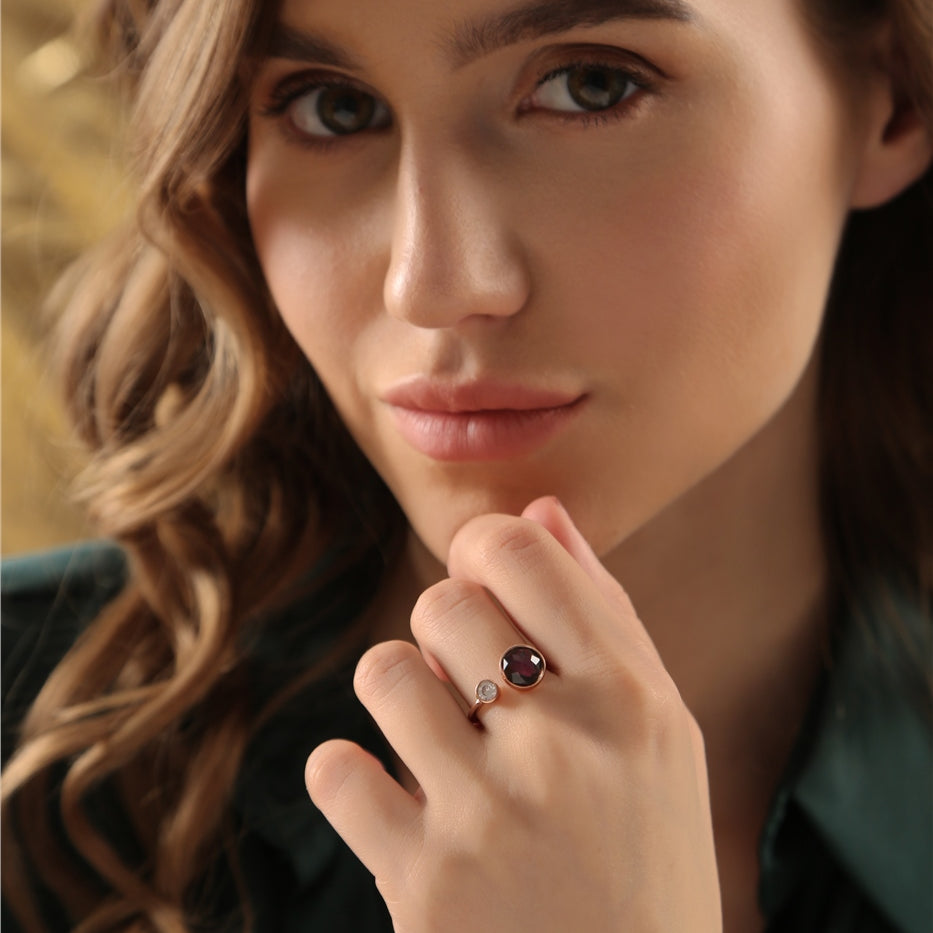 Dew Drop Mulberry Stone Ring