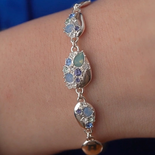 Bracelet with Blue and Clear Stones