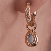 Drop Earrings with Blue Stones