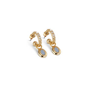 Drop Earrings with Blue Stones
