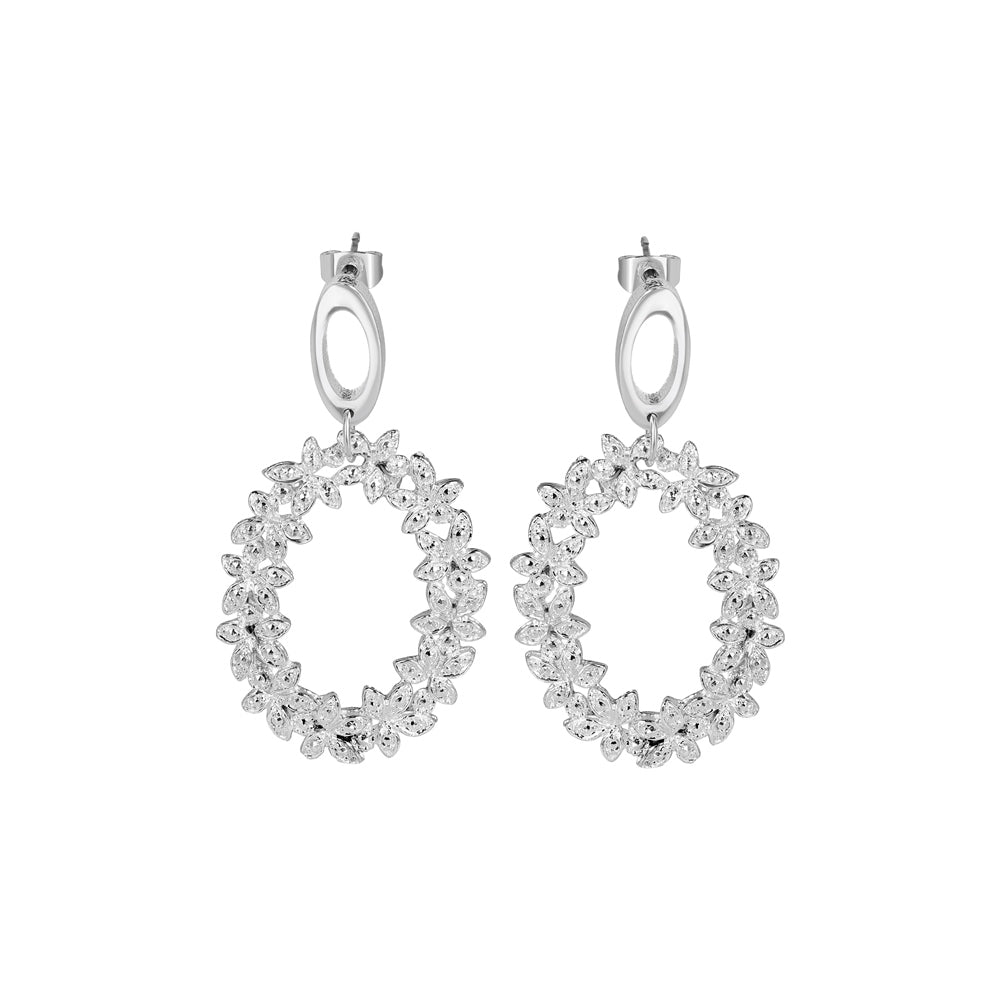 Floral Oval Ornate Earrings