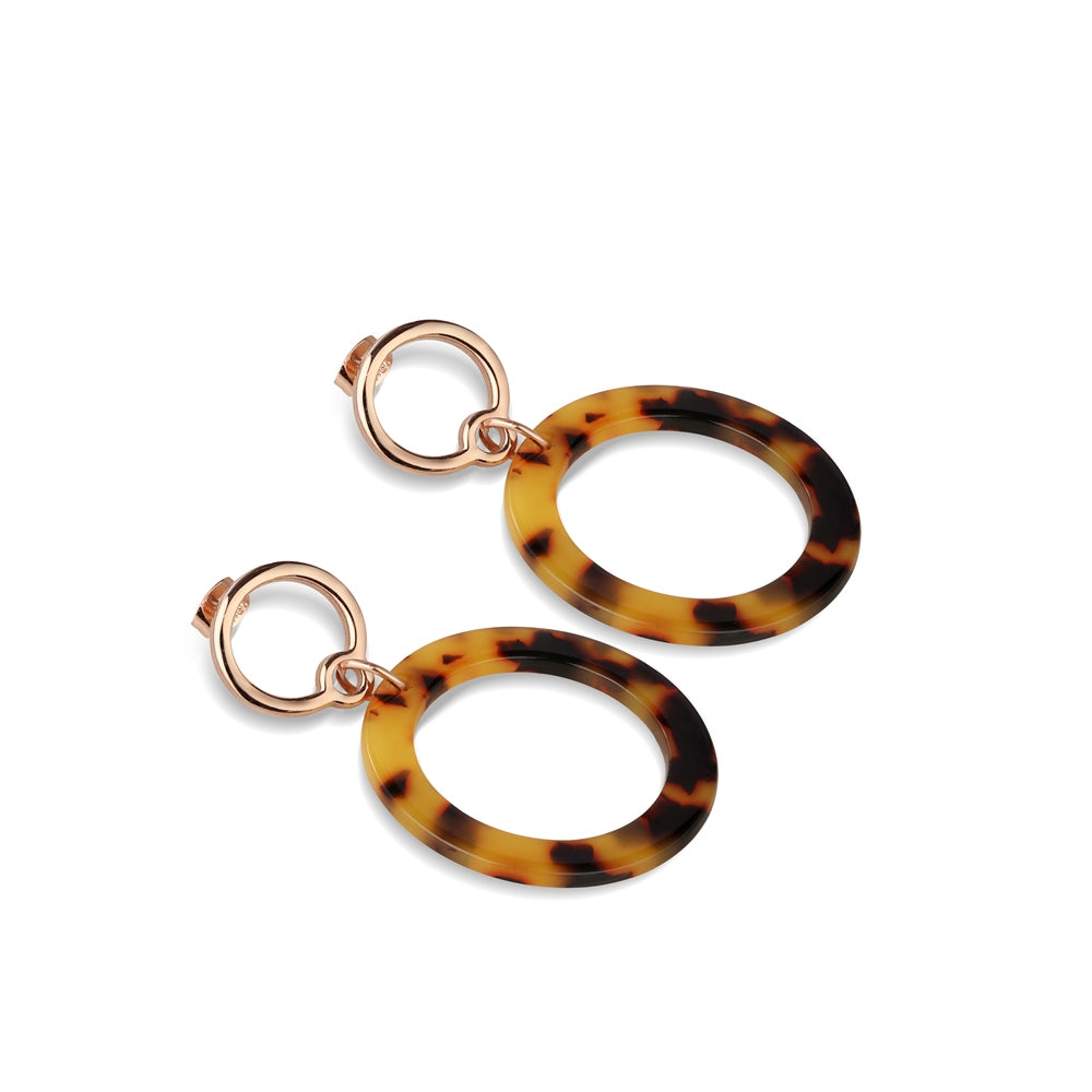 Marbled Tortoise Shell Earrings