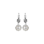 Pearl Leaf Drop Earrings