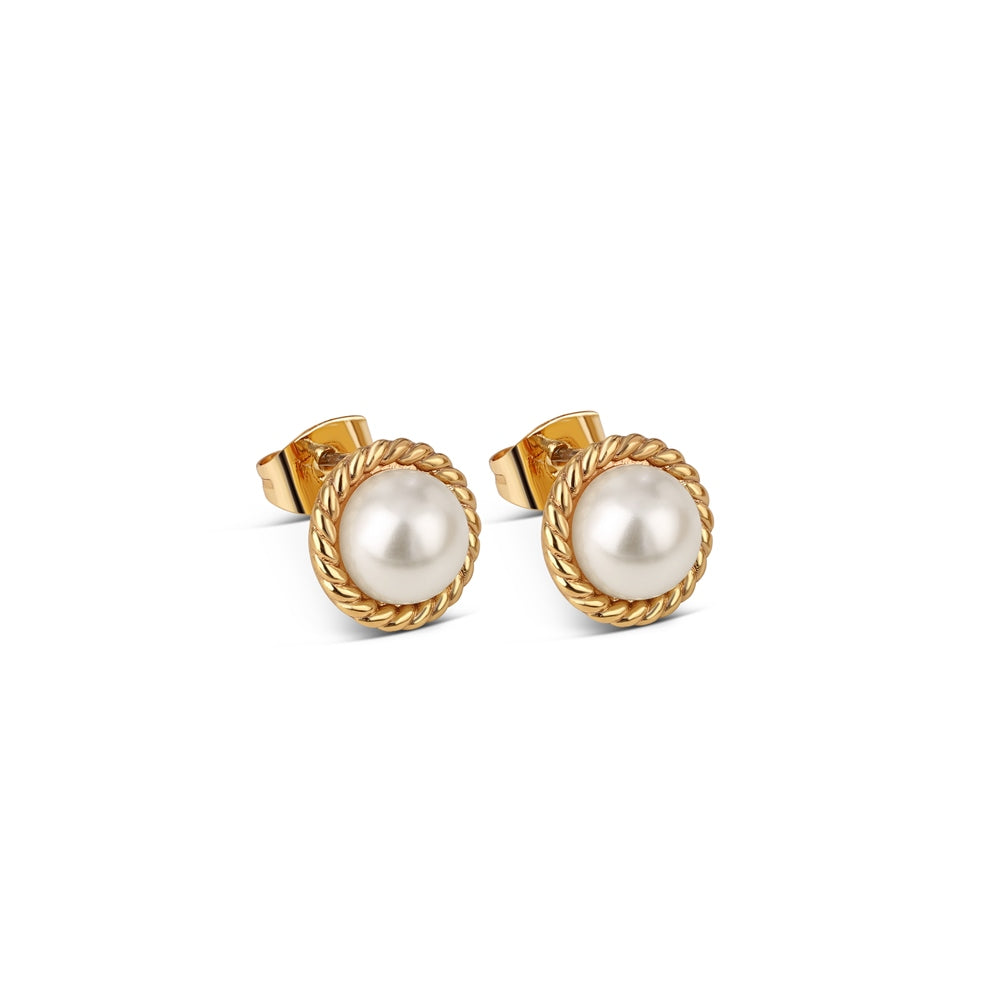 Sappho Pearl Stud Earrings
