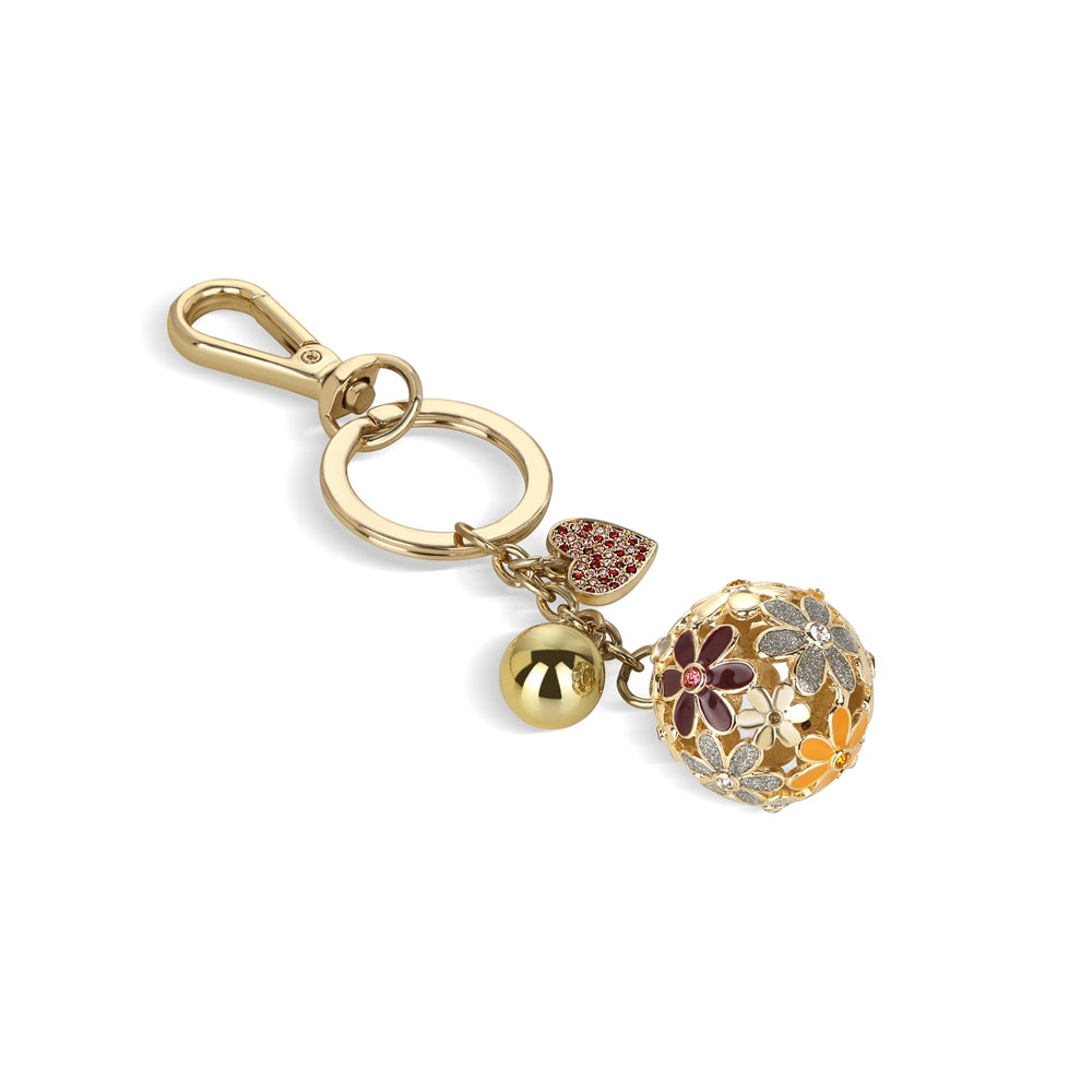 Gold Plated Flower Key Ring