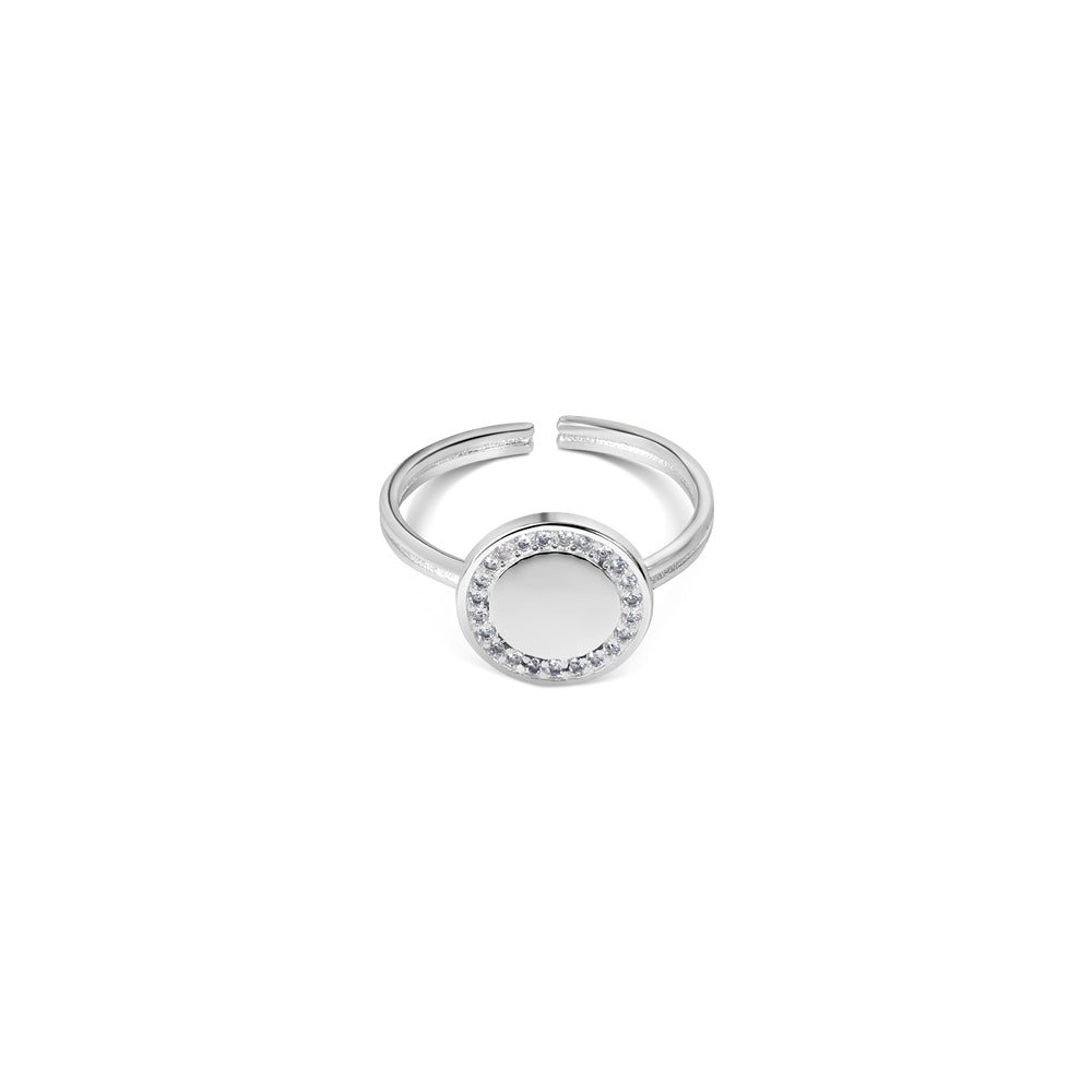 Circular Ring with Clear Stones