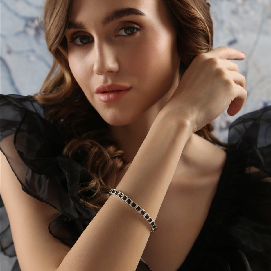 Black Square Stone Bracelet