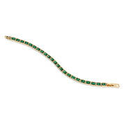Emerald Green Square Stone Bracelet
