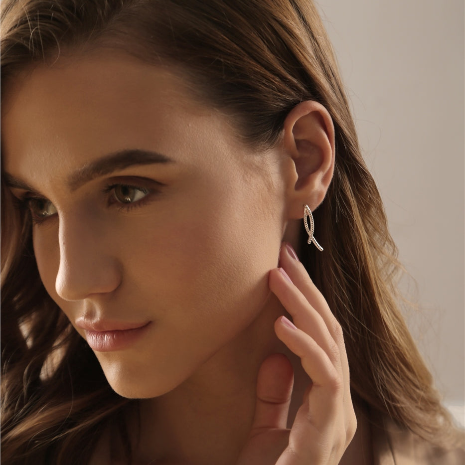 Cross Over Earrings