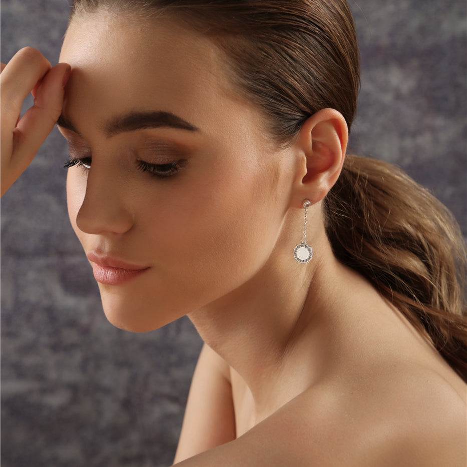 Drop Earrings Clear Stones