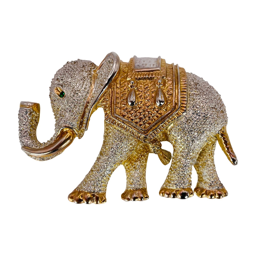 1980's Large Elephant Shoulder Brooch