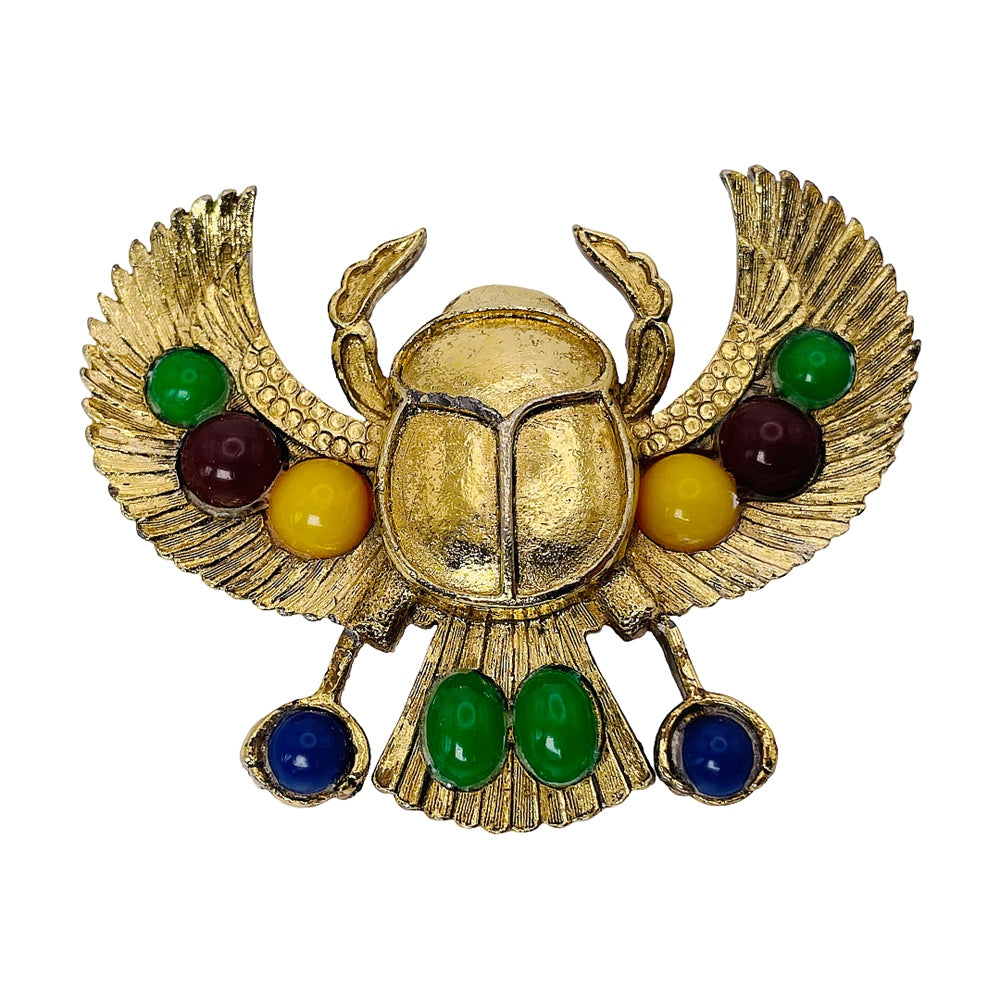 1970's Egyptian Revival Scarab Brooch