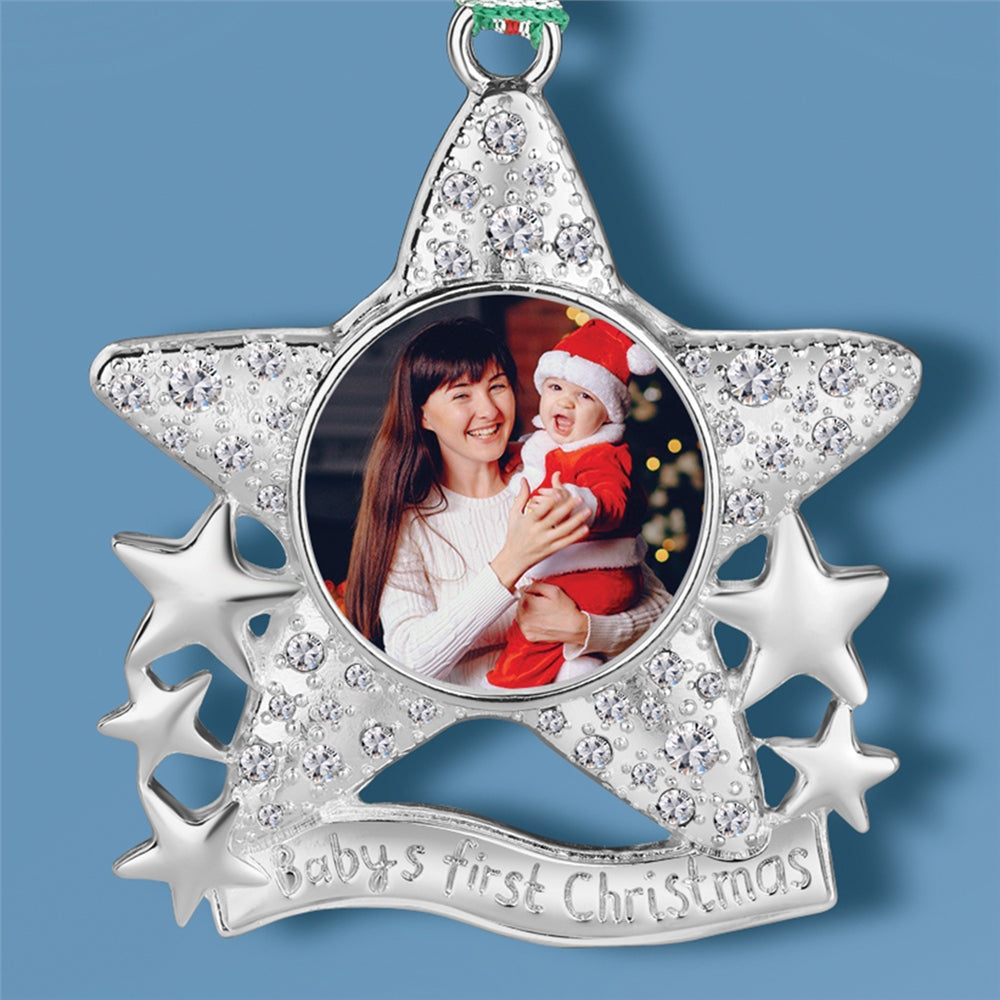 Babys First Christmas Photoframe Tree Decoration