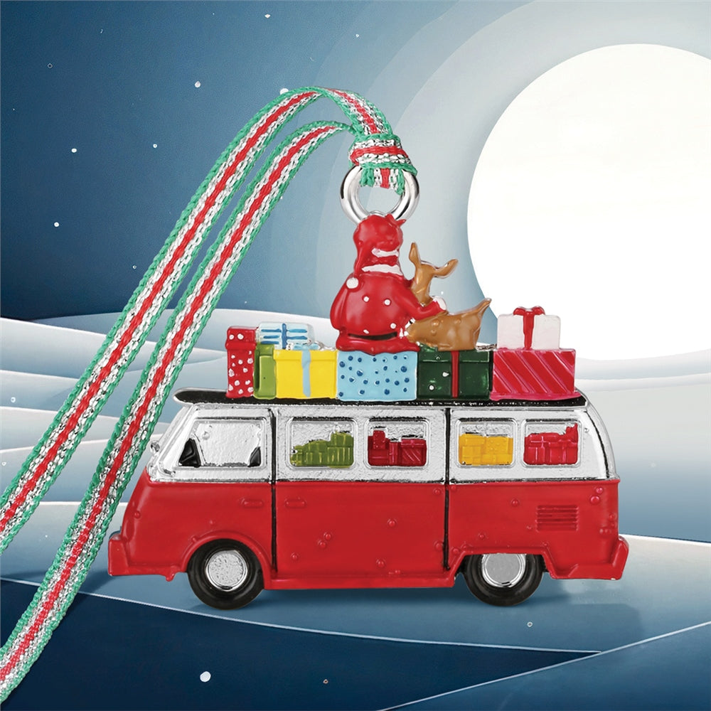 Camper Van with Santa Christmas Tree Decoration