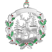 Deer with Holly Christmas Tree Decoration